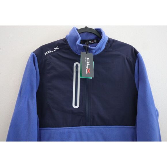 RLX Ralph Lauren Men's Sz M Navy/Blue Half Zip Hybrid Fleece Jacket - Picture 5 of 9
